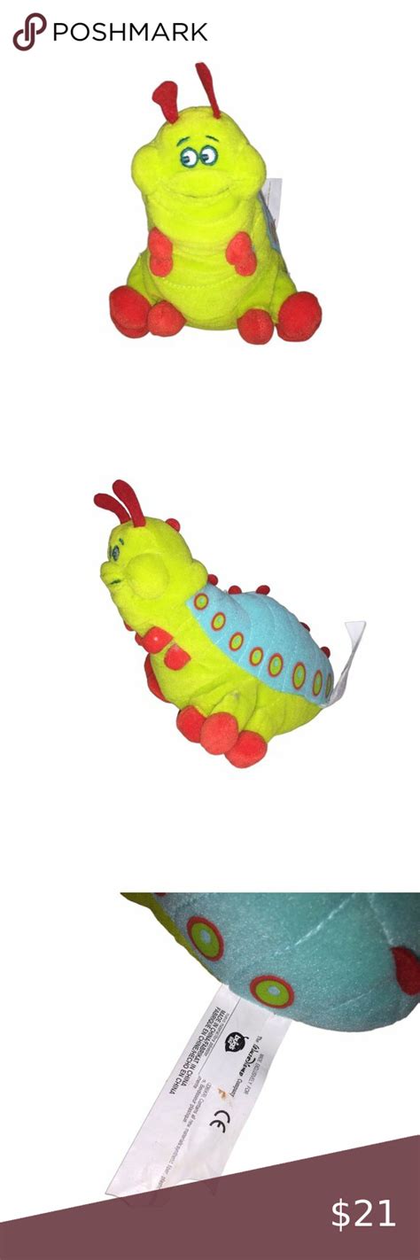 Vintage Bug's Life Plush Heimlich Caterpillar character - 7.5" Long | Heimlich, Disney movie ...