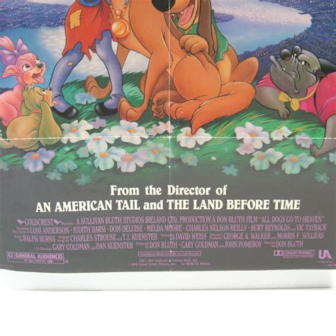 Vintage 1989 all Dogs Go to Heaven Poster, 13 X 20, a Don Bluth Film From United Artists - Etsy