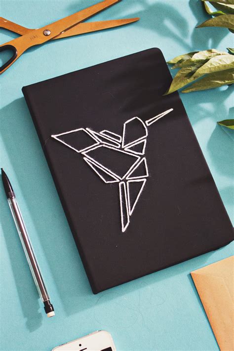 DIY | Origami Embroidered Book Cover