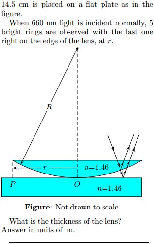 Solved part 1 of 3 10 points In a Newton's ring experiment, | Chegg.com