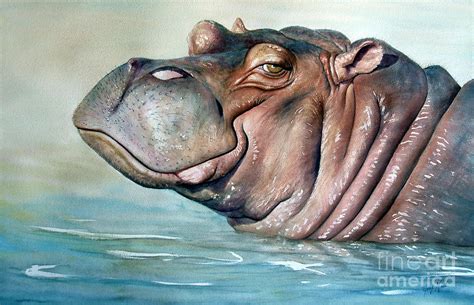 Hippo Lisa Painting by Joey Nash