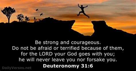 January 3, 2018 - Bible verse of the day - Deuteronomy 31:6 - DailyVerses.net