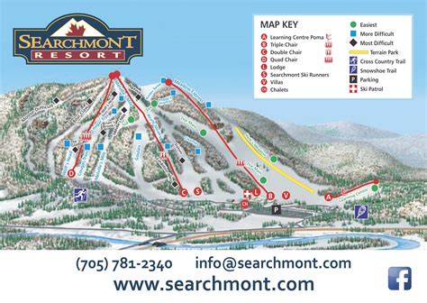 Searchmont Resort Trail Map • Piste Map • Panoramic Mountain Map