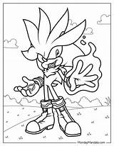 Silver The Hedgehog Coloring Page Sonic Pages  sketch template
