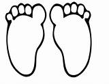 Footprint Outline Coloring Page Pages sketch template