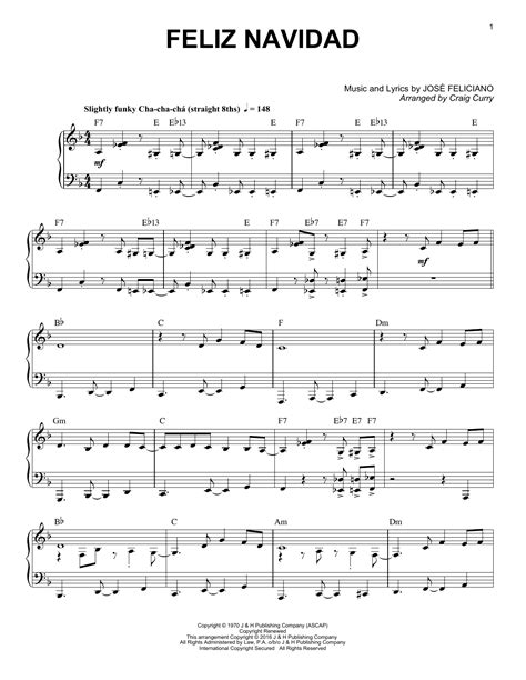 Jose Feliciano - Feliz Navidad sheet music