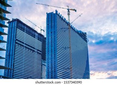 High Rise Building Construction Process Crane Stock Photo 1537340390 ...