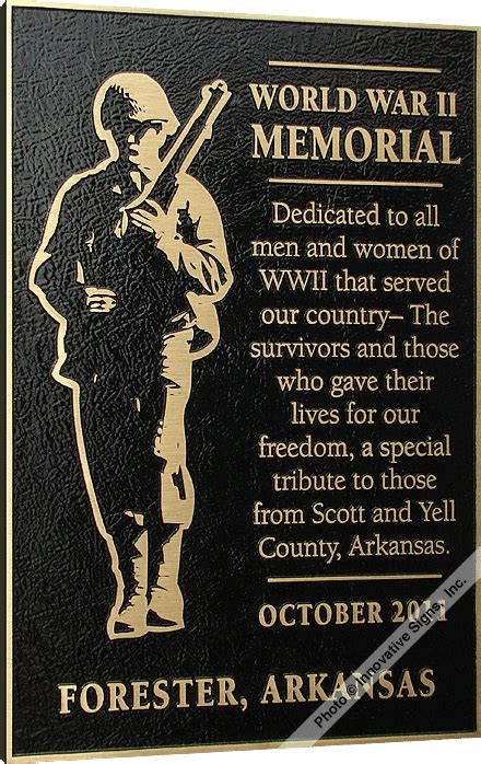 Military Plaques - Veteran Plaques - Dedication Plaques - Bronze Plaques - Custom Plaques ...