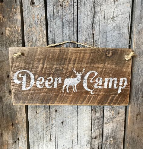 Deer Camp Sign Hunting Camp Sign Deer Hunter Gift Barn - Etsy