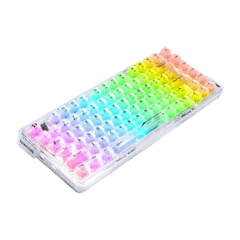 Redragon ELF PRO K649 Wireless Hot-Swappable Transparent Keyboard ...