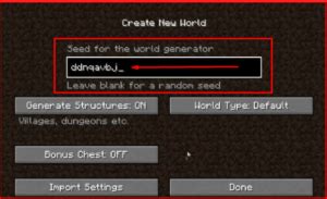 How do you get seed 0 in Minecraft?