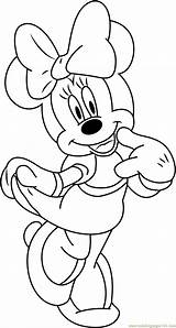 Minnie Mouse Smiling Coloring Page  Free Pages sketch template