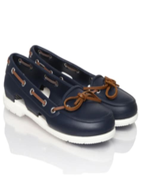 Buy Crocs Beach Line Women Navy Boat Shoes - Casual Shoes for Women ...