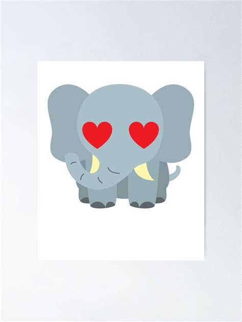 "Elephant Emoji " Poster by HippoEmo | Redbubble