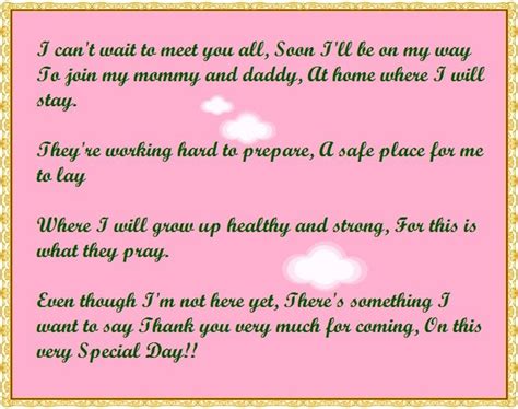 Baby Shower Thank You Poems from Unborn Baby - HubPages