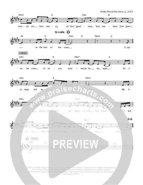 At The Foot Of The Cross Sheet Music PDF (Sovereign Grace) - PraiseCharts