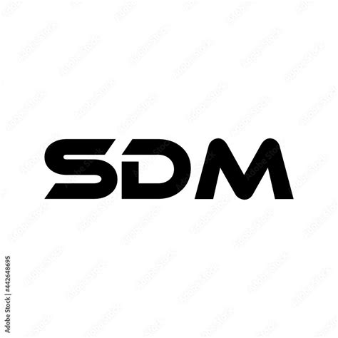 SDM letter logo design with white background in illustrator, vector logo modern alphabet font ...