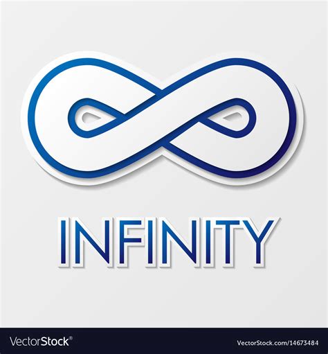 Infinity symbol with text Royalty Free Vector Image