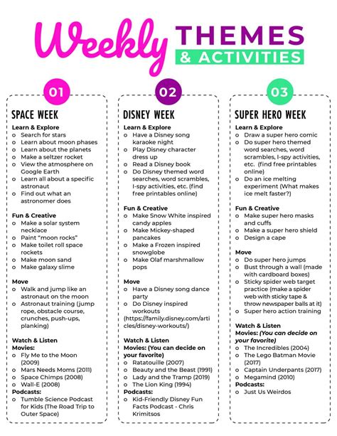 Free Printable Summer Camp Activities