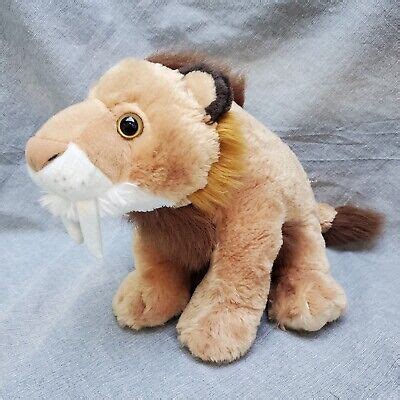 WILD REPUBLIC SMILODON Saber Tooth Tiger Plush Stuffed Animal Toy 8" £9 ...