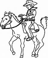 Cowboy On Horse Coloring Pages sketch template