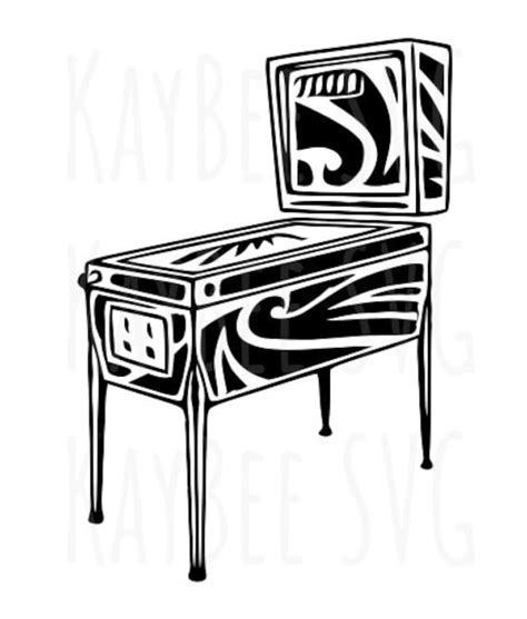 Pinball Machine Arcade Game SVG PNG JPG Clipart Digital Cut - Etsy Canada