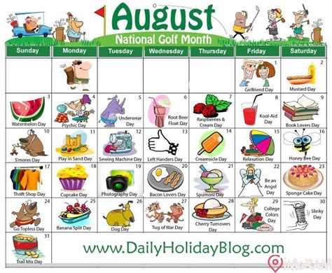 August National Day Calendar - Feb 2023 Calendar Themes