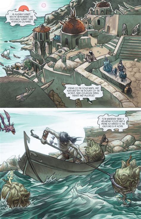 Gelfling sea-side village from Dark Crystal Creation Myths | The dark crystal, Creation myths ...