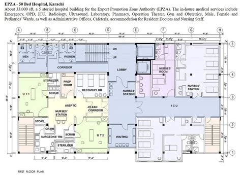 EPZA 50-Bed Hospital by Mirza Baig at Coroflot.com | Hospital floor ...