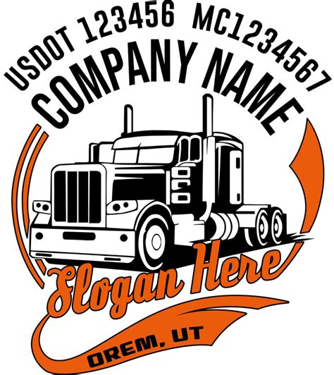 Transportation Company Name Truck Decal, (Set of 2) – USDOT Decals