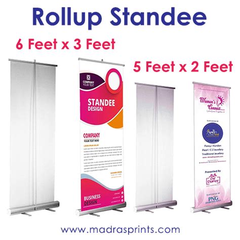 Customized Rollup Standee @ Rs.950/- with Printing | Online standee design | Standee printing ...