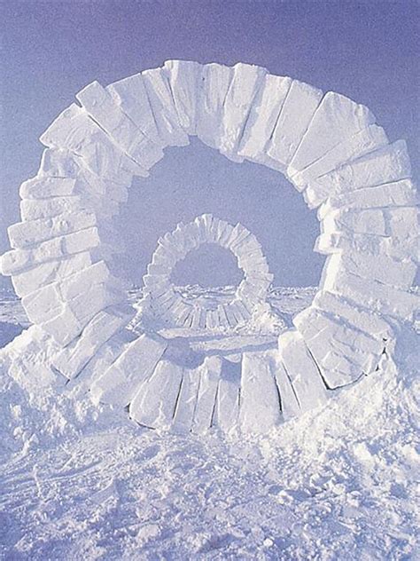 Andy Goldsworthy's four massive ice sculptures at the North Pole