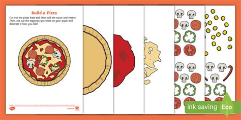 Build A Pizza Printable Template - EYFL - Parents - Twinkl