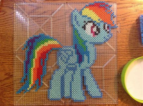 Rainbow Dash Perler by MoonSplashpony on deviantART | Rainbow dash, Perler bead art, Perler bead ...