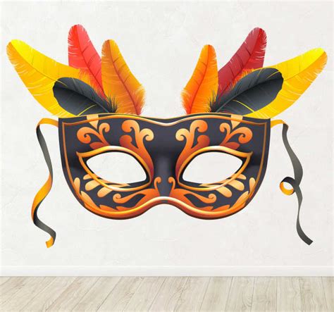 Carnival Mask Wall Sticker - TenStickers