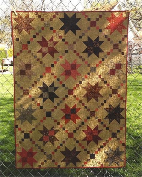 Primitive Folk Art Quilt Pattern: STARS ON by PrimFolkArtShop