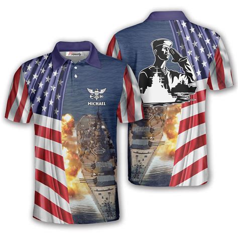 Naval Ship Custom US Navy Veteran Shirts For Men - Primesty