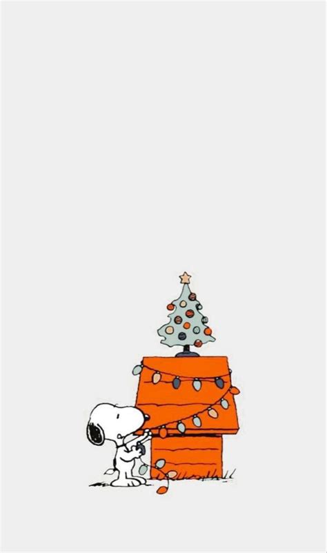 Download Snoopy Fixing Christmas Lights Iphone Wallpaper | Wallpapers.com