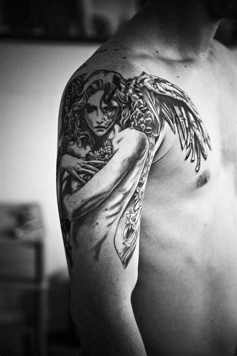 110+ Best Guardian Angel Tattoos - Designs & Meanings (2019)