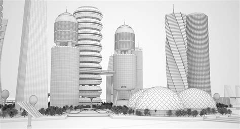 Sci Fi City 3D Model $89 - .max - Free3D