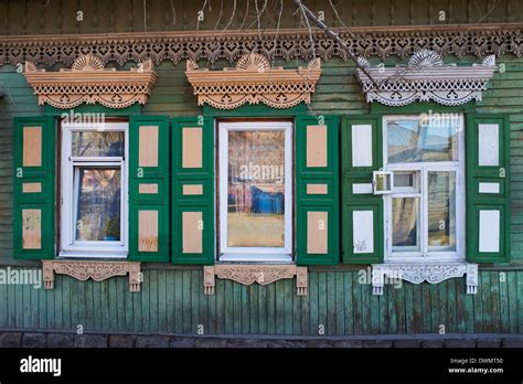 Wooden architecture, Irkutsk, Siberia, Russia, Eurasia Stock Photo - Alamy