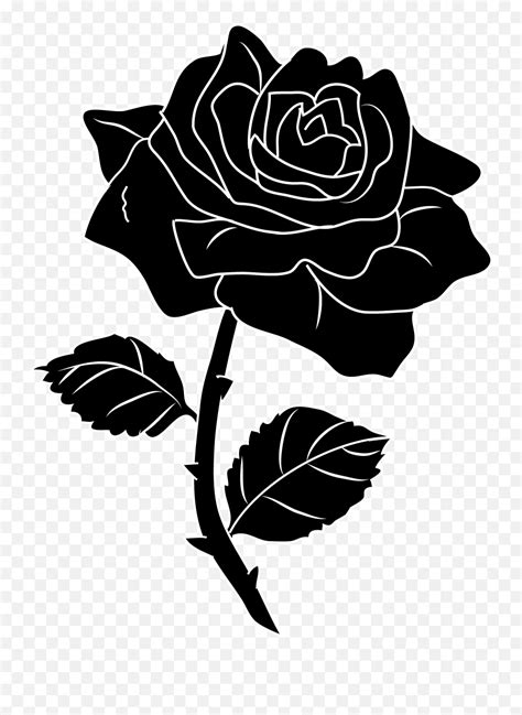 Black Flower Png Transparent - Rose Png Black And White Emoji,Black Flower Emoji - free ...