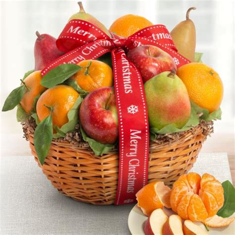 Merry Christmas Fruit Favorites Basket - AA4103X - A Gift Inside