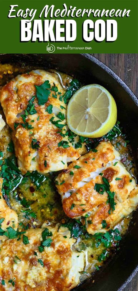 Easy Baked Cod Recipe with Lemon and Garlic| The Mediterranean Dish