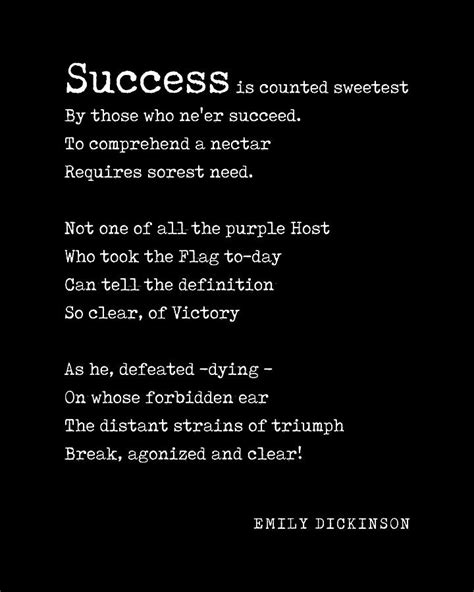 Success is counted sweetest - Emily Dickinson Poem - Literature ...