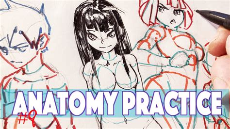 Drawing Anime Anatomy Practice ‐ Sketchbook Drawing - Anime Manga Sketch - YouTube