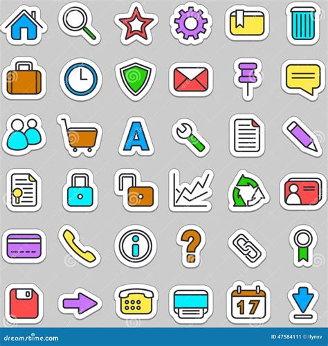 Web set icons stock vector. Illustration of icon, blog - 47584111