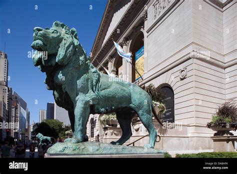 Chicago Art Institute Lions High Resolution Stock Photography and ...