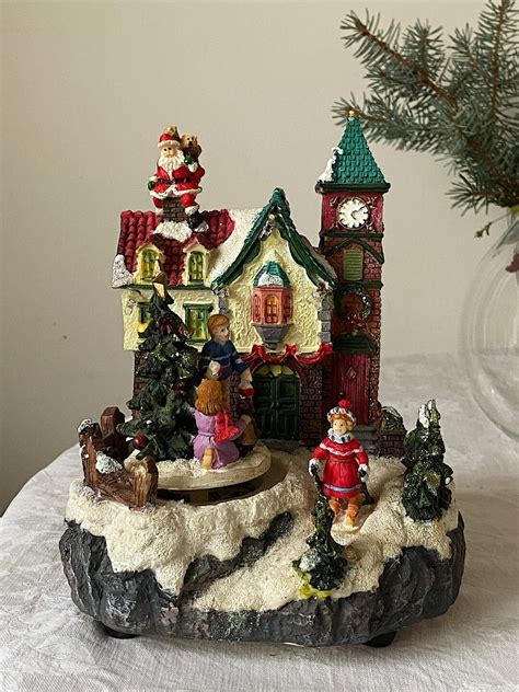 Ceramic Christmas Village Scene Decoration - Etsy