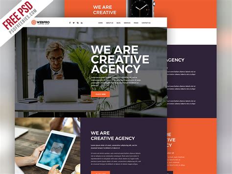 Free Modern Website PSD Template – Download PSD